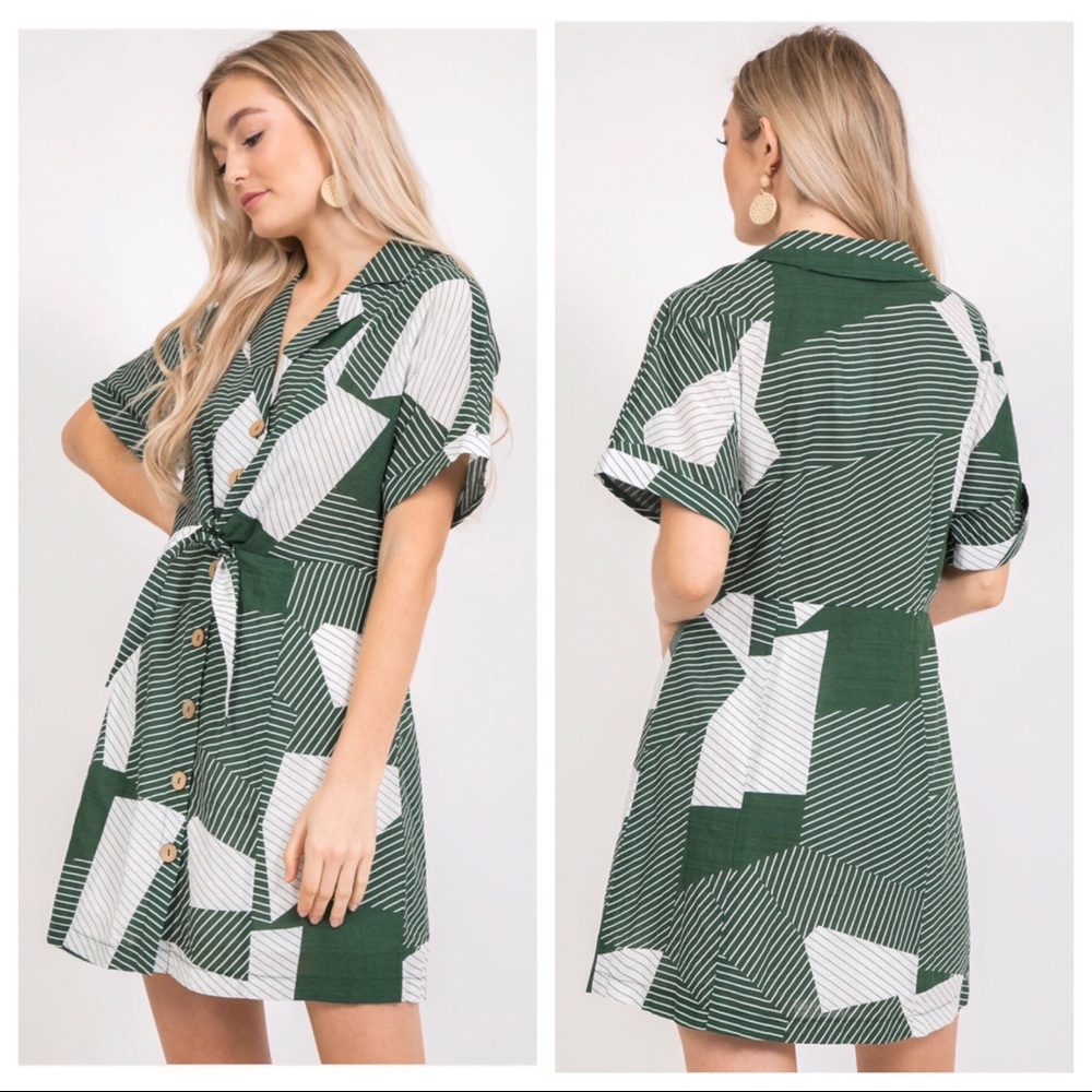 🆕 LOVE RICHE | Tie Waist Striped Mini Dress Size Medium